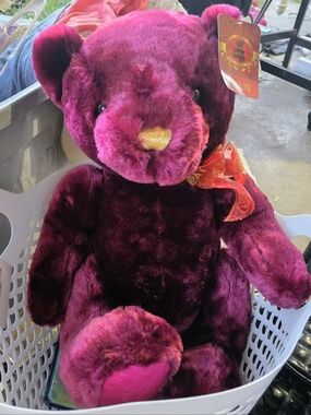 Maroon Plushy Bear NWT